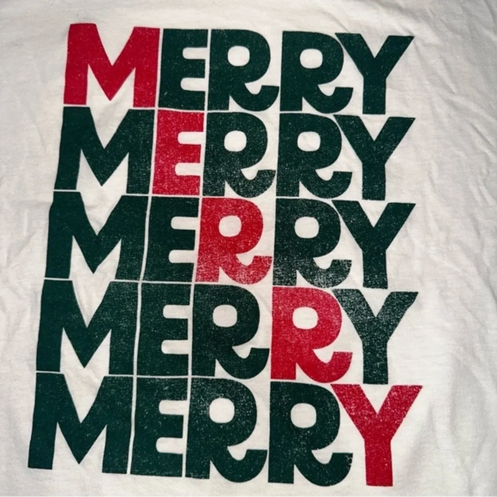 Old Navy holiday‎ pajama top womens XXL Merry Christmas